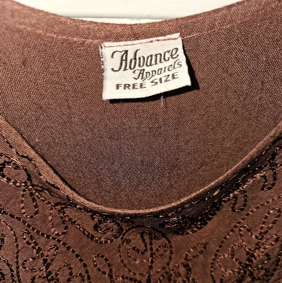 Advanced Apparel free size brown tunic/kimono - Picture 4 of 5
